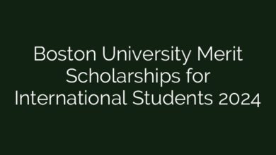 Boston University Merit Scholarships for International Students 2024