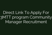 Direct Link To Apply For 3MTT program Community Manager Recruitment