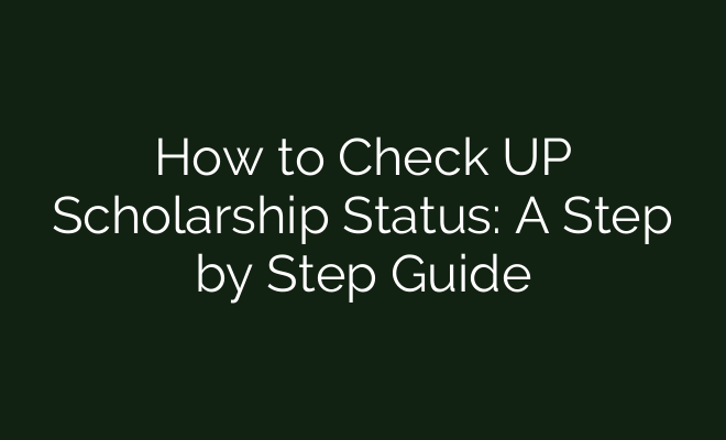 How To Check Up Scholarship Status A Step By Step Guide British Visa