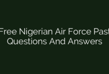 Free Nigerian Air Force Past Questions And Answers