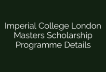 Imperial College London Masters Scholarship Programme Details
