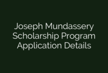 Joseph Mundassery Scholarship Program Application Details