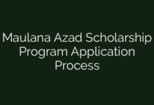 Maulana Azad Scholarship Program Application Process