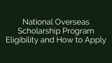 National Overseas Scholarship Program Eligibility and How to Apply