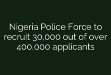 Nigeria Police Force to recruit 30,000 out of over 400,000 applicants
