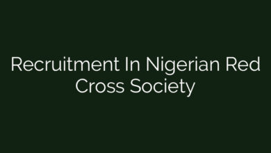 Recruitment In Nigerian Red Cross Society
