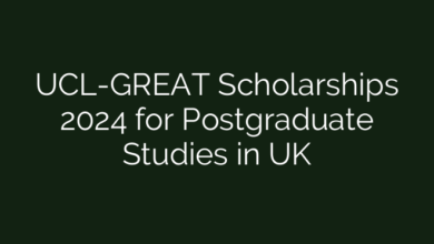 UCL-GREAT Scholarships 2024 for Postgraduate Studies in UK