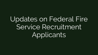Updates on Federal Fire Service Recruitment Applicants