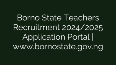 Borno State Teachers Recruitment 2024/2025 Application Portal | www.bornostate.gov.ng