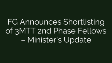 FG Announces Shortlisting of 3MTT 2nd Phase Fellows  – Minister’s Update