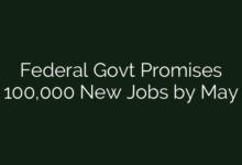 Federal Govt Promises 100,000 New Jobs by May
