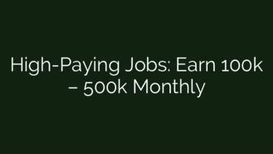 High-Paying Jobs: Earn 100k – 500k Monthly