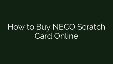 How to Buy NECO Scratch Card Online