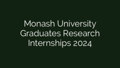 Monash University Graduates Research Internships 2024