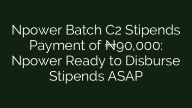 Npower Batch C2 Stipends Payment of ₦90,000: Npower Ready to Disburse Stipends ASAP