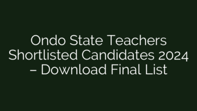Ondo State Teachers Shortlisted Candidates 2024 – Download Final List