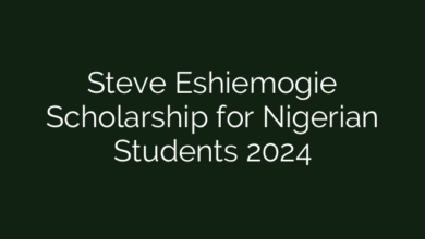 Steve Eshiemogie Scholarship for Nigerian Students 2024