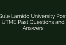 Sule Lamido University Post UTME Past Questions and Answers