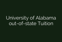 University of Alabama out-of-state Tuition