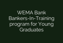 WEMA Bank Bankers-In-Training program for Young Graduates