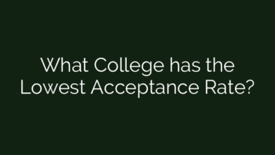 What College has the Lowest Acceptance Rate?