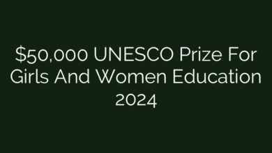 $50,000 UNESCO Prize For Girls And Women Education 2024