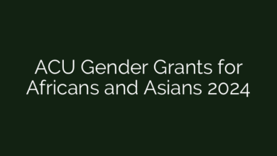 ACU Gender Grants for Africans and Asians 2024