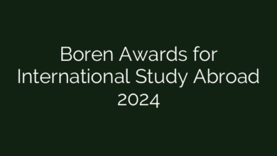 Boren Awards for International Study Abroad 2024