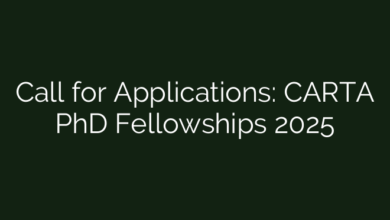Call for Applications: CARTA PhD Fellowships 2025