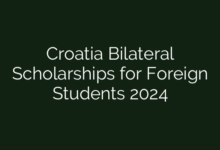 Croatia Bilateral Scholarships for Foreign Students 2024