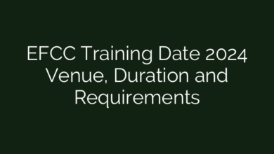 EFCC Training Date 2024 Venue, Duration and Requirements