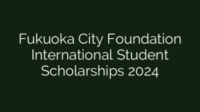 Fukuoka City Foundation International Student Scholarships 2024