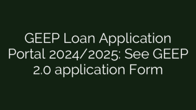 GEEP Loan Application Portal 2024/2025: See GEEP 2.0 application Form