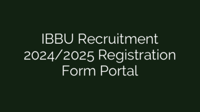 IBBU Recruitment 2024/2025 Registration Form Portal