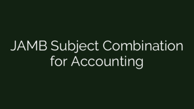 JAMB Subject Combination for Accounting