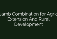 Jamb Combination for Agric Extension And Rural Development