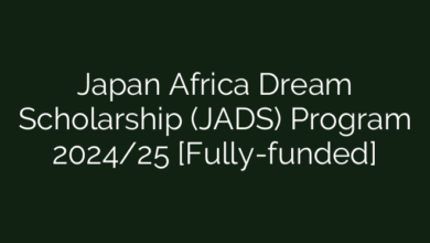 Japan Africa Dream Scholarship (JADS) Program 2024/25 [Fully-funded]