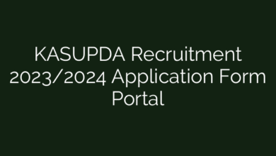 KASUPDA Recruitment 2023/2024 Application Form Portal