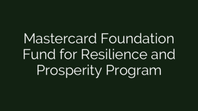 Mastercard Foundation Fund for Resilience and Prosperity Program