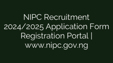 NIPC Recruitment 2024/2025 Application Form Registration Portal | www.nipc.gov.ng