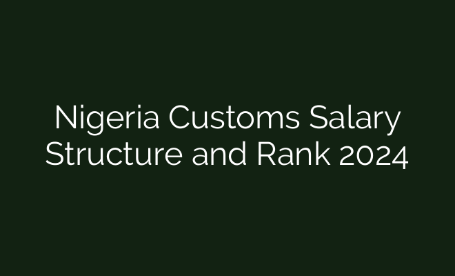 Nigeria Customs Salary Structure and Rank 2024 - British Visa