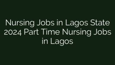 Nursing Jobs in Lagos State 2024 Part Time Nursing Jobs in Lagos