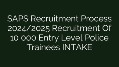 SAPS Recruitment Process 2024/2025 Recruitment Of 10 000 Entry Level Police Trainees INTAKE