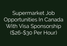 Supermarket Job Opportunities In Canada With Visa Sponsorship ($26-$30 Per Hour)