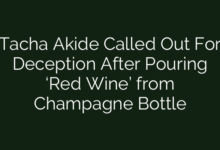 Tacha Akide Called Out For Deception After Pouring ‘Red Wine’ from Champagne Bottle