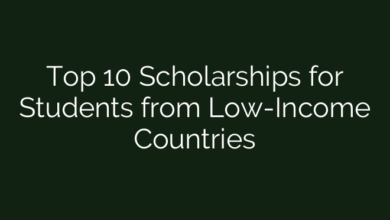 Top 10 Scholarships for Students from Low-Income Countries