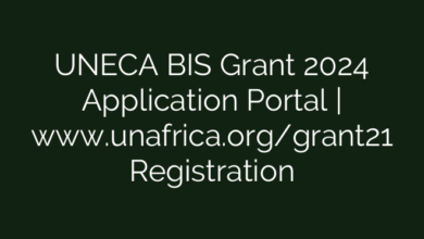 UNECA BIS Grant 2024 Application Portal | www.unafrica.org/grant21 Registration