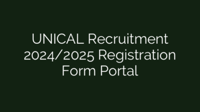 UNICAL Recruitment 2024/2025 Registration Form Portal