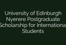 University of Edinburgh Nyerere Postgraduate Scholarship for International Students