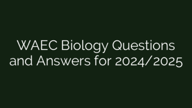 WAEC Biology Questions and Answers for 2024/2025